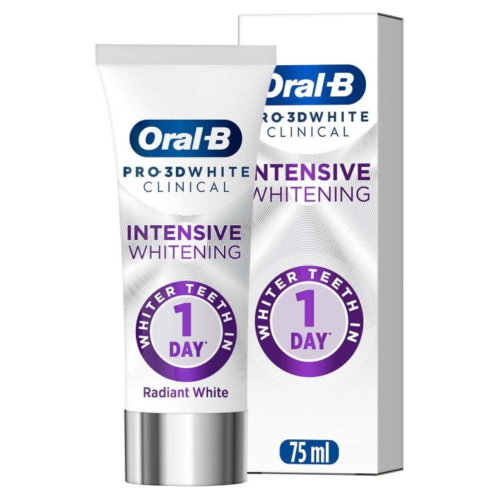 Oral B Tandkräm Pro-3DW Clinical Int White Radiant White 75ml i gruppen SKØNHED & HELSE / Oral pleje / Whitening produkter hos TP E-commerce Nordic AB (D35624)