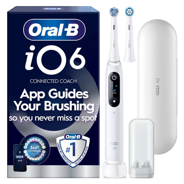 Oral B Eltandborste iO6 White, 1 Extra Refill i gruppen SKØNHED & HELSE / Oral pleje / Elektriske tandbørster hos TP E-commerce Nordic AB (D35633)