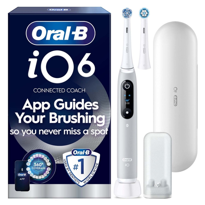 Oral B Eltandborste iO6 Grey Opal, 1 Extra Refill i gruppen SKØNHED & HELSE / Oral pleje / Elektriske tandbørster hos TP E-commerce Nordic AB (D35634)