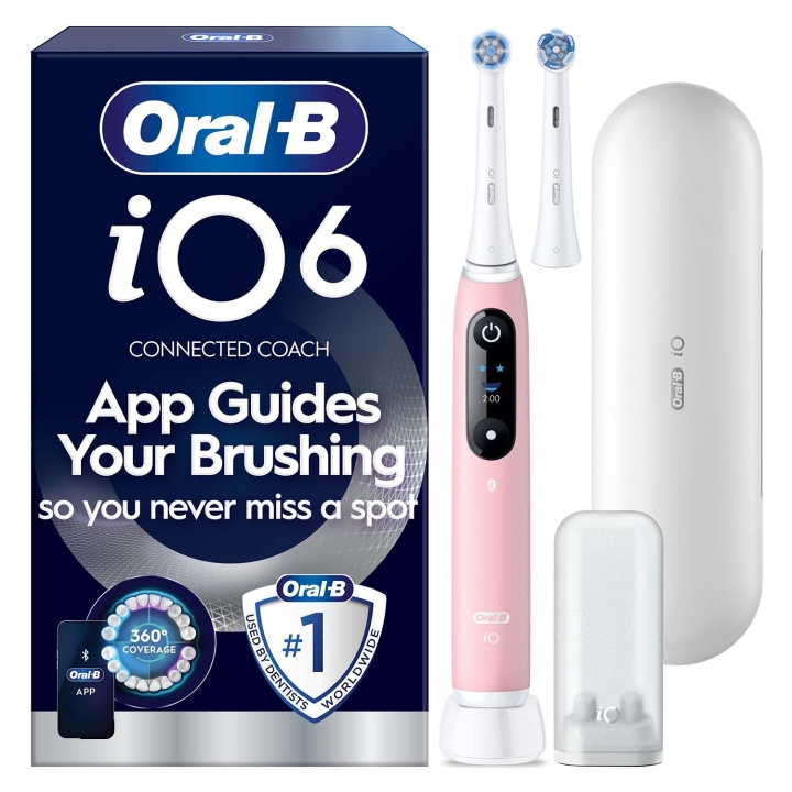 Oral B Eltandborste iO6 Series Pink Sand Sensitive, 1 Extra Refill i gruppen SKØNHED & HELSE / Oral pleje / Elektriske tandbørster hos TP E-commerce Nordic AB (D35635)