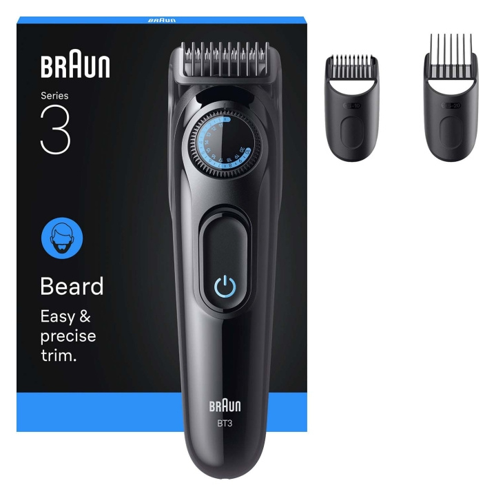Braun Skäggtrimmer BT3520 +3 stylingtillbehör i gruppen SKØNHED & HELSE / Hår og styling / Barbering og trimning / Barbermaskiner og tilbehør hos TP E-commerce Nordic AB (D35638)
