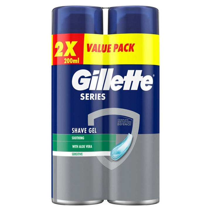 Gillette Rakgel Soothing, Lugnande med Aloe Vera, 2x200ml i gruppen SKØNHED & HELSE / Hår og styling / Barbering og trimning hos TP E-commerce Nordic AB (D35779)