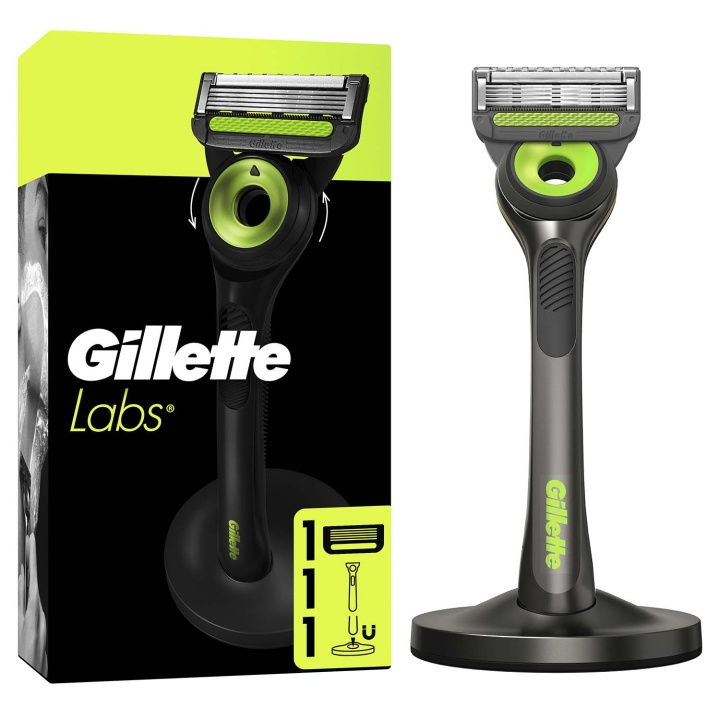 Gillette Rakhyvel Labs 1st rakblad + Magnetiskt ställ Neon Night i gruppen SKØNHED & HELSE / Hår og styling / Barbering og trimning / Barberskraber og tilbehør hos TP E-commerce Nordic AB (D35780)