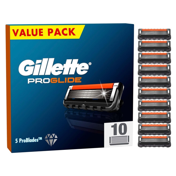 Gillette Rakblad ProGlide 10st - Storpack i gruppen SKØNHED & HELSE / Hår og styling / Barbering og trimning / Barberskraber og tilbehør hos TP E-commerce Nordic AB (D35783)