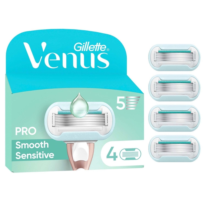 Gillette Venus Rakblad Pro Smooth Sensitive CRT 4st i gruppen SKØNHED & HELSE / Hår og styling / Barbering og trimning / Barberskraber og tilbehør hos TP E-commerce Nordic AB (D35792)