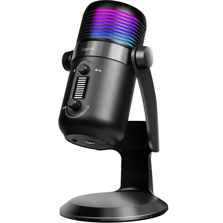 LogiLink Mikrofon USB Riktad NRC RGB Svart i gruppen COMPUTERTILBEHØR / Computer Tilbehør / Mikrofoner hos TP E-commerce Nordic AB (D35826)