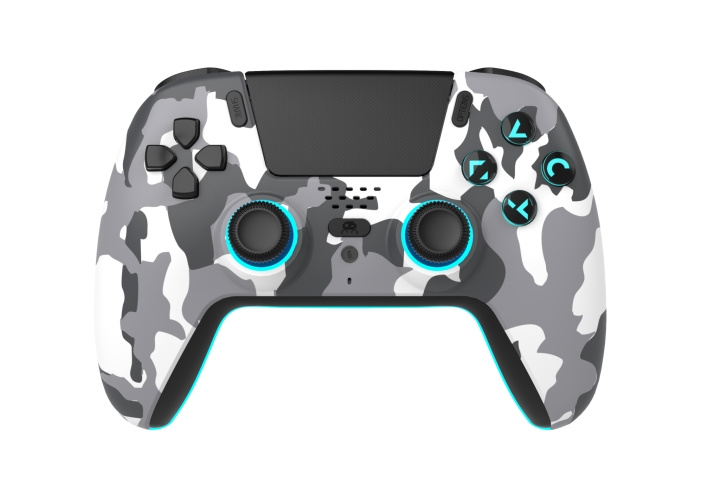 Freaks and Geeks Trådløs Bluetooth-controller til PS5 – LED – hvid camouflage i gruppen HJEMMEELEKTRONIK / Spilkonsoller og tilbehør / Sony PlayStation 5 hos TP E-commerce Nordic AB (D37084)