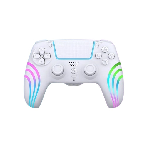 Deep Explorer Trådløs RGB Pro-controller – Wave W – PS5 (hvid) i gruppen HJEMMEELEKTRONIK / Spilkonsoller og tilbehør / Sony PlayStation 5 hos TP E-commerce Nordic AB (D37097)