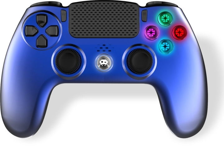Freaks and Geeks Trådløs controller 3,5 mm jackstik - PS4 (Metal Blue) i gruppen HJEMMEELEKTRONIK / Spilkonsoller og tilbehør / Sony PlayStation 4 hos TP E-commerce Nordic AB (D37163)