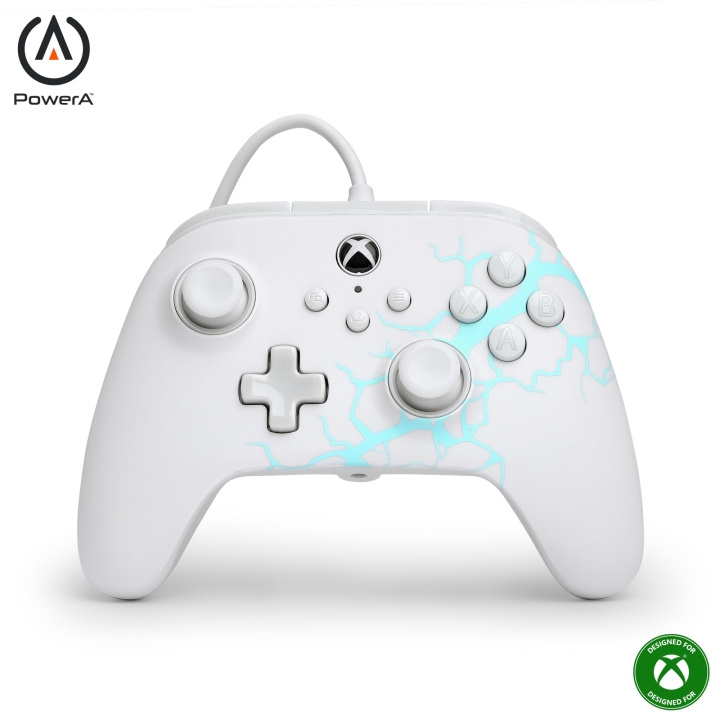 PowerA Advantage Wired Controller - Arctic Ice i gruppen HJEMMEELEKTRONIK / Spilkonsoller og tilbehør / Xbox Series X / Tilbehør hos TP E-commerce Nordic AB (D37170)
