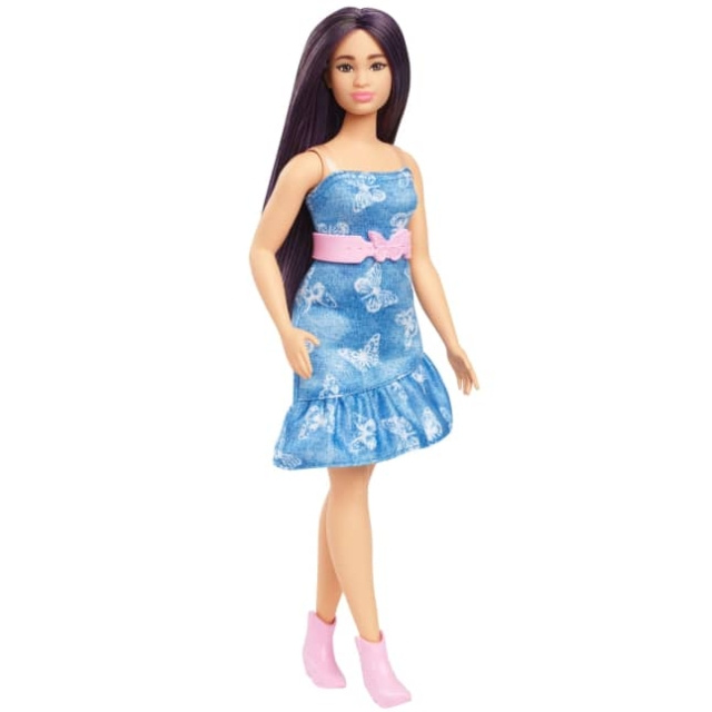 Barbie Fashionista-dukke, Denim-sommerfuglekjole (HyT89) i gruppen LEGETØJ, BØRN & BABY / Legetøj / Docks og tilbehør hos TP E-commerce Nordic AB (D37234)