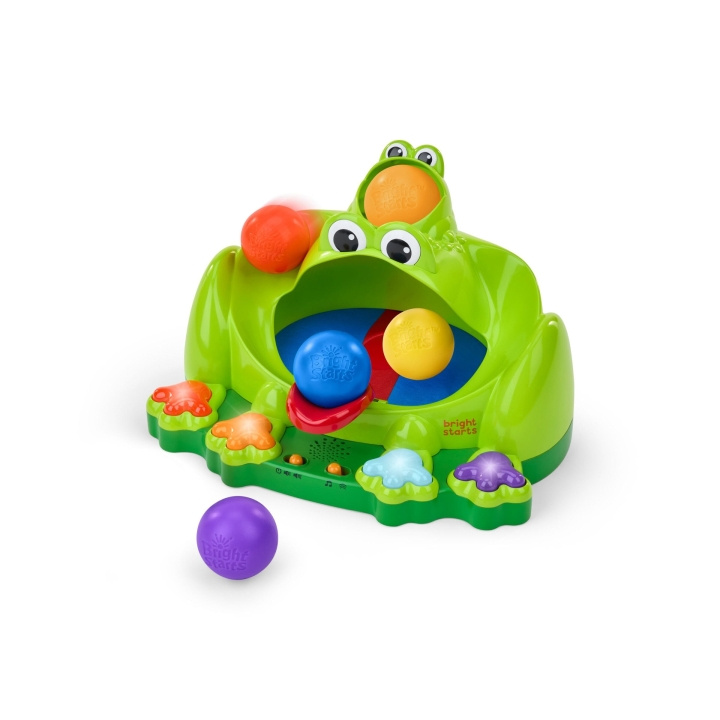 Bright Starts Poppin' Ball Frog – legetøj med hoppende bold - (BS-17159) i gruppen LEGETØJ, BØRN & BABY / Babyleg (0-3 år) / Aktivitetslegetøj hos TP E-commerce Nordic AB (D37242)