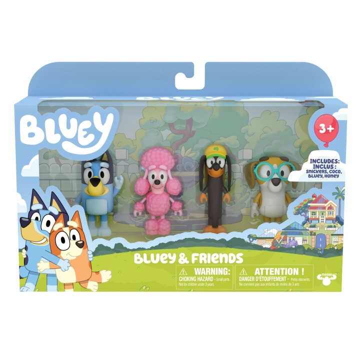 Bluey 4-pak med figurer –Bluey& Friends (90202) i gruppen LEGETØJ, BØRN & BABY / Legetøj / Figurer, miniaturer og tilbehør hos TP E-commerce Nordic AB (D37294)