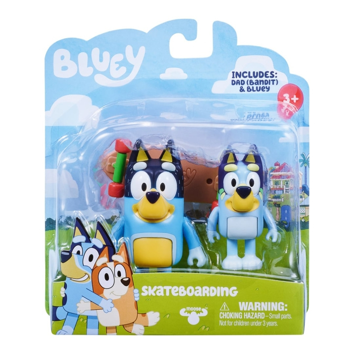 Bluey S3-figurer, 2-pak – Skateboarding i gruppen LEGETØJ, BØRN & BABY / Legetøj / Figurer, miniaturer og tilbehør hos TP E-commerce Nordic AB (D37335)