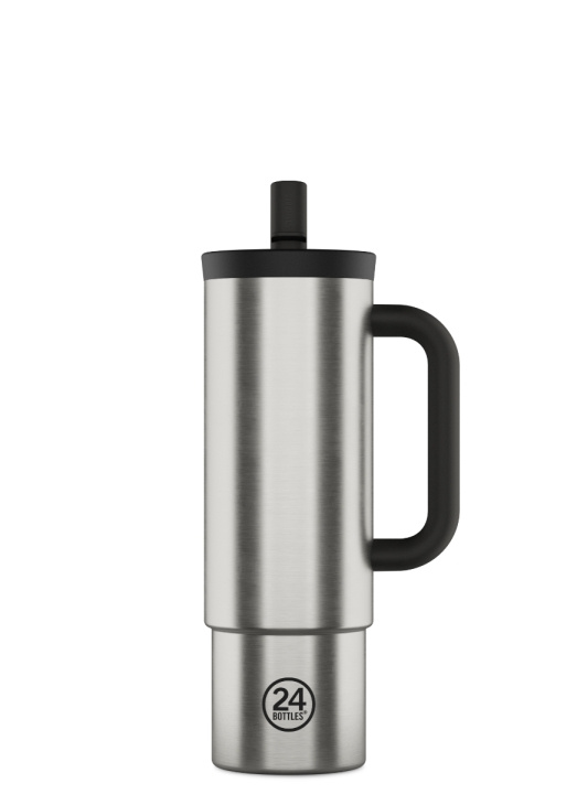 24Bottles Straw Cup – børstet stål – 800 ml i gruppen SPORT, FRITID & HOBBY / Friluftsliv / Termokander & vandflasker hos TP E-commerce Nordic AB (D37457)