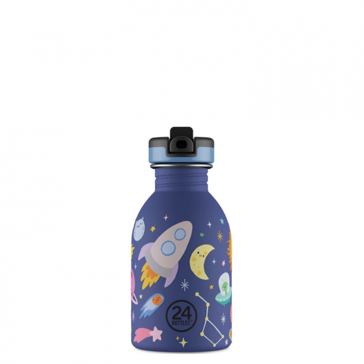 24Bottles Urban Bottle – Space Friends – Blå – 250 ml i gruppen SPORT, FRITID & HOBBY / Friluftsliv / Termokander & vandflasker hos TP E-commerce Nordic AB (D37462)