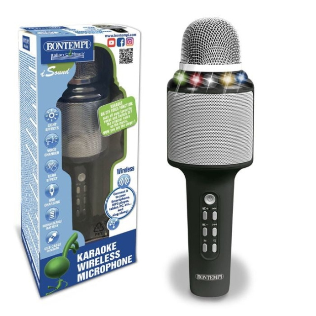 Bontempi Trådløs mikrofon til karaoke (485010) i gruppen LEGETØJ, BØRN & BABY / Musik, sang og billede / Instrumenter hos TP E-commerce Nordic AB (D37470)