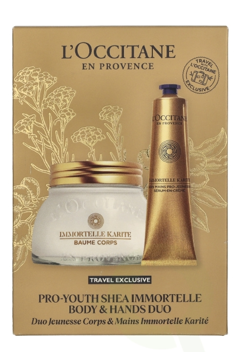 L\'Occitane Immortelle Pro Youth Shea Body & Hands Duo 275 ml Body Care Body Balm 200ml/Hand Care Serum 75ml i gruppen SKØNHED & HELSE / Hudpleje / Kropspleje / Body lotion hos TP E-commerce Nordic AB (D37681)