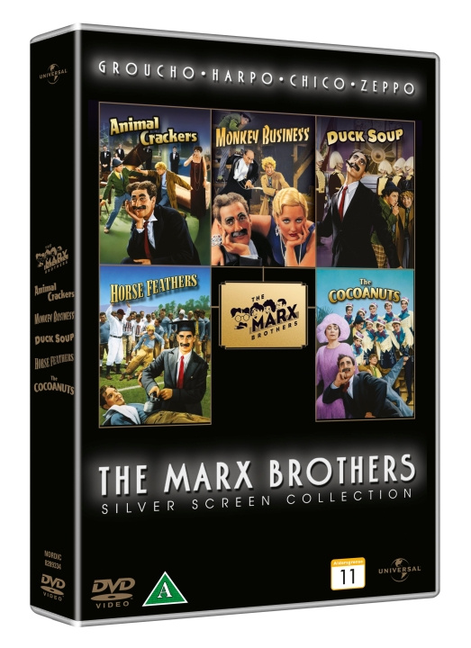 Marx Brothers silver screen collection (5 DVD Box set) i gruppen HJEMMEELEKTRONIK / Lyd & billede / Tv og tilbehør / Film / DVD hos TP E-commerce Nordic AB (D37848)