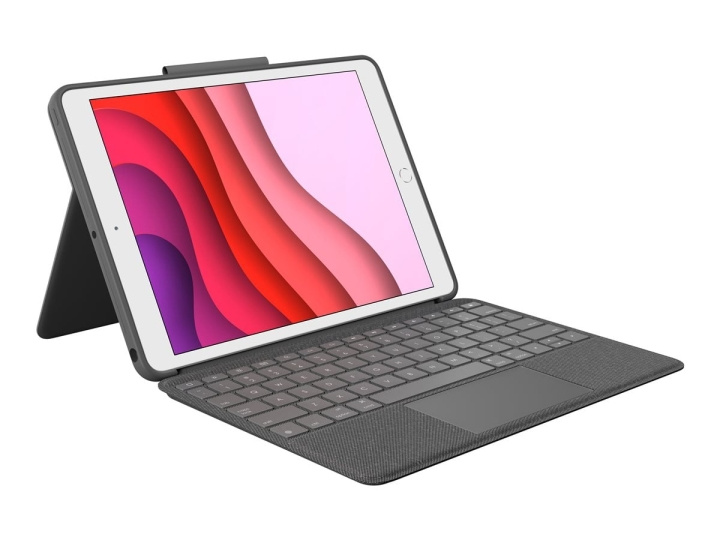 Logitech Combo Touch til iPad 7. generation – GRAPHITE Nordic i gruppen SMARTPHONES & TABLETS / Tablet beskyttelse / Apple iPad hos TP E-commerce Nordic AB (D38244)