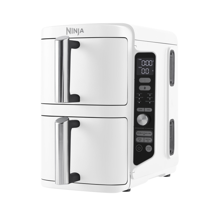 Ninja Double Stack XL - SL400EUWH – Luftfryser med to skuffer på 9,5 l og SYNC & MATCH i gruppen HJEM, HUS & HAVE / Husholdningsapparater / Airfryers & Friture hos TP E-commerce Nordic AB (D38298)