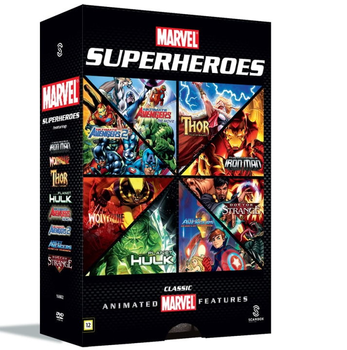 Marvel Animated Collection - 8 DVD Box Set i gruppen HJEMMEELEKTRONIK / Lyd & billede / Tv og tilbehør / Film / DVD hos TP E-commerce Nordic AB (D38405)