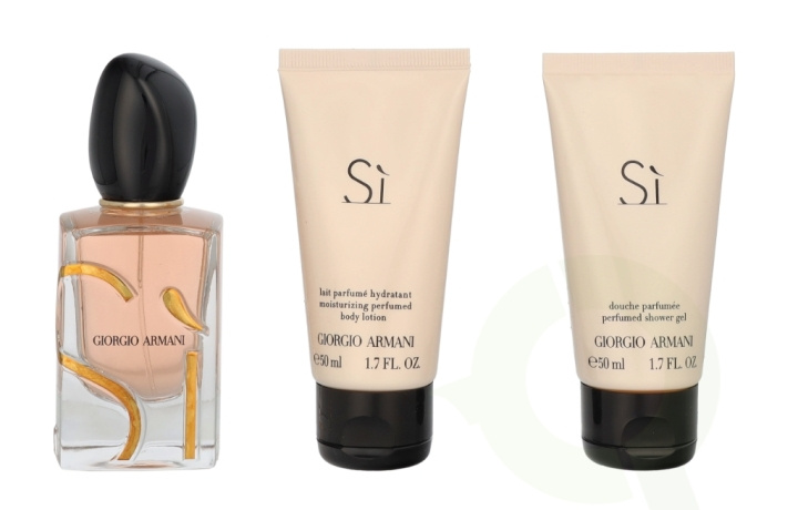 Armani Si Giftset 150 ml Edp Spray 50ml/Body Lotion 50ml/Shower Gel 50ml i gruppen SKØNHED & HELSE / Gaveæske / Gaveæske til hende hos TP E-commerce Nordic AB (D39450)