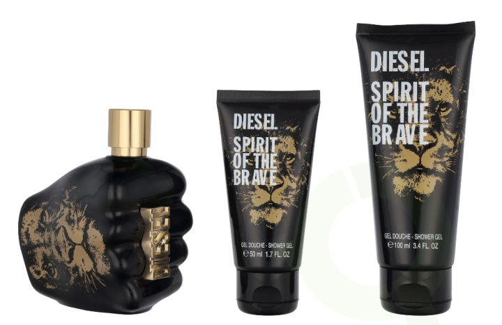 Diesel Spirit Of The Brave Pour Homme Giftset 275 ml Edt Spray 125ml/Shower Gel 100ml/Shower Gel 50ml i gruppen SKØNHED & HELSE / Duft & Parfume / Parfume / Parfume til ham hos TP E-commerce Nordic AB (D39478)
