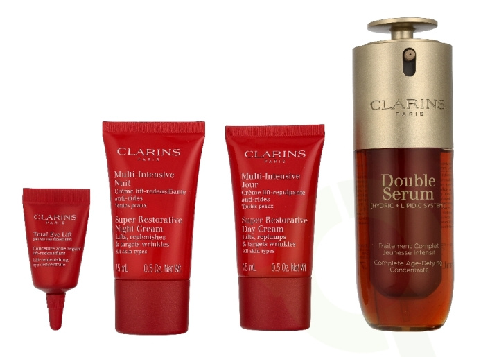 Clarins Replenishing Age-Defying Set 83 ml Serum 50ml/Day Cream 15ml/Night Cream 15ml/Eye gel 3ml