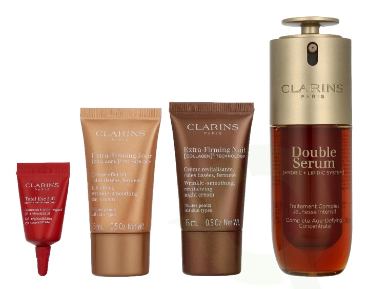 Clarins Visibly Firming Age-Defying Set 83 ml Serum 50ml/Day Cream 15ml/Night Cream 15ml/Eye Gel 3ml i gruppen SKØNHED & HELSE / Hudpleje / Ansigt hos TP E-commerce Nordic AB (D39506)
