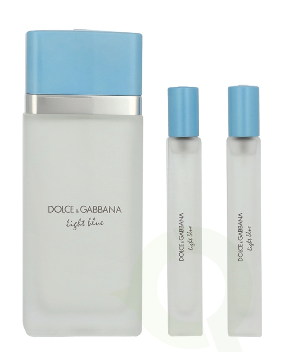 Dolce & Gabbana Light Blue Giftset 120 ml Edt Spray 100ml/Travel Spray 10ml/Travel Spray 10ml i gruppen SKØNHED & HELSE / Duft & Parfume / Parfume hos TP E-commerce Nordic AB (D39518)