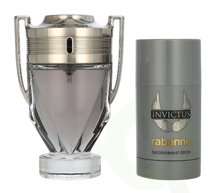 Paco Rabanne Invictus Giftset 175 ml Edt Spray 100ml/Deo Stick 75ml i gruppen SKØNHED & HELSE / Gaveæske / Gaveæske til hende hos TP E-commerce Nordic AB (D39558)