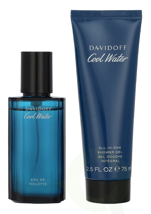 Davidoff Cool Water Man Giftset 115 ml Edt Spray 40ml/Shower Gel 75ml i gruppen SKØNHED & HELSE / Gaveæske / Gaveæske til ham hos TP E-commerce Nordic AB (D39670)