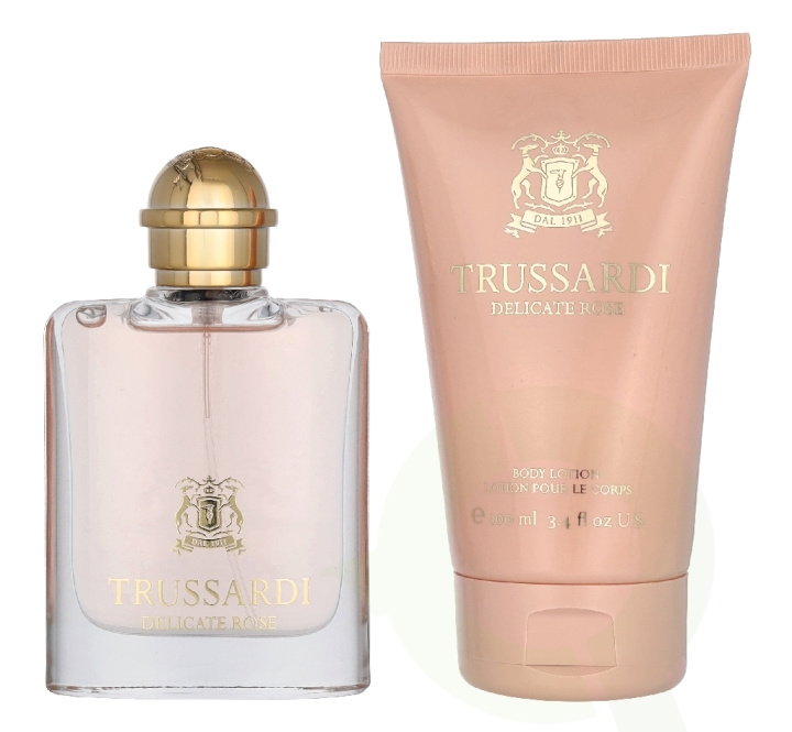 Trussardi Delicate Rose Giftset 150 ml Edt Spray 50ml/Body Lotion 100ml i gruppen SKØNHED & HELSE / Duft & Parfume / Parfume / Parfume til hende hos TP E-commerce Nordic AB (D39687)