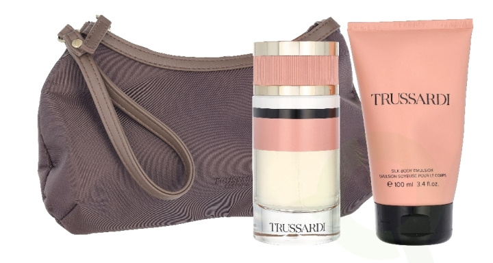 Trussardi By Trussardi Giftset 190 ml Edp Spray 90ml/Body Emulsion 100ml/Beauty Bag i gruppen SKØNHED & HELSE / Gaveæske / Gaveæske til hende hos TP E-commerce Nordic AB (D39690)