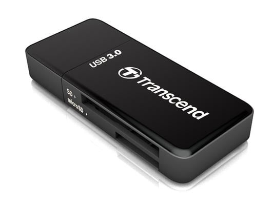 Transcend RDF5 USB 3.1-kortlæser, sort i gruppen HJEMMEELEKTRONIK / Lagringsmedier / Hukommelseskortlæser hos TP E-commerce Nordic AB (D39728)