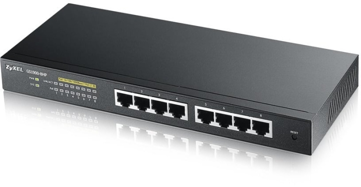 ZyXEL GS1900-8HPv2 – 8-ports switch i gruppen COMPUTERTILBEHØR / Netværk / Switches hos TP E-commerce Nordic AB (D39735)