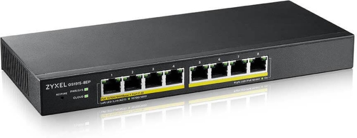 ZyXEL GS1915-8EP – 8-ports switch i gruppen COMPUTERTILBEHØR / Netværk / Switches hos TP E-commerce Nordic AB (D39823)