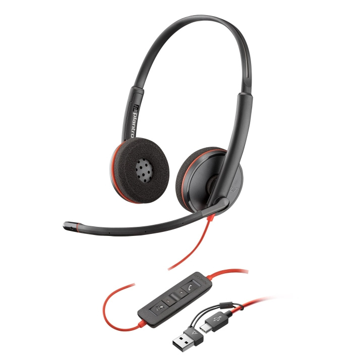 poly Blackwire 3320 stereohovedtelefon med mikrofon, USB-C, Microsoft Teams-certificeret (8X220AA) i gruppen COMPUTERTILBEHØR / Computer Tilbehør / Headset hos TP E-commerce Nordic AB (D39914)