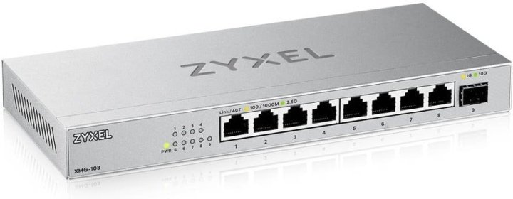 ZyXEL XMG-108 2,5G - 8-ports switch i gruppen COMPUTERTILBEHØR / Netværk / Switches hos TP E-commerce Nordic AB (D40474)