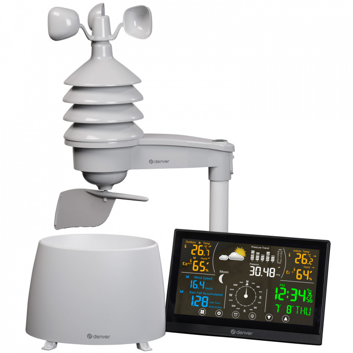 Denver Väderstation Vind och regn-sensor Färgskärm WS-650 i gruppen HJEM, HUS & HAVE / Ventilator & Klima apparater / Termometre og vejrstationer hos TP E-commerce Nordic AB (D40683)