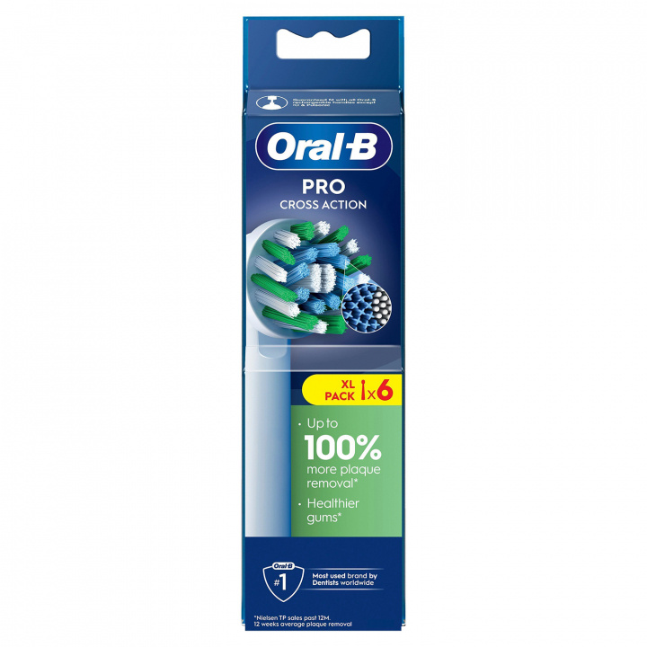 Oral B Borsthuvud CrossAction 6st i gruppen SKØNHED & HELSE / Oral pleje / Tilbehør til elektriske tandbørster hos TP E-commerce Nordic AB (D40690)