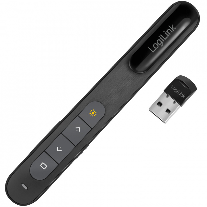 LogiLink Trådlös presentatör med laserpekare Svart i gruppen HJEM, HUS & HAVE / Smart hjem / Smart home systemer hos TP E-commerce Nordic AB (D40693)