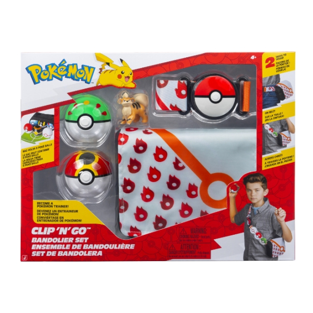Pokémon Clip N Go-bandolærsæt med Growlithe (PKW4172) i gruppen LEGETØJ, BØRN & BABY / Legetøj / Figurer, miniaturer og tilbehør hos TP E-commerce Nordic AB (D40711)