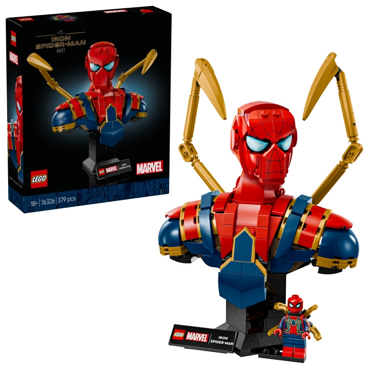 LEGO Superhelte – Iron Spider-Man-buste (76326) i gruppen LEGETØJ, BØRN & BABY / Legetøj / Bygge legesager / Lego hos TP E-commerce Nordic AB (D40756)