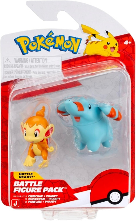 Pokémon Kampfigur Phanpy og Chimchar (PKW4063) i gruppen LEGETØJ, BØRN & BABY / Legetøj / Figurer, miniaturer og tilbehør hos TP E-commerce Nordic AB (D40818)