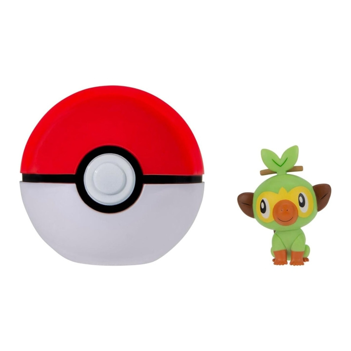 Pokémon Clip N Go Grookey Poké Ball (PKW4157) i gruppen LEGETØJ, BØRN & BABY / Legetøj / Figurer, miniaturer og tilbehør hos TP E-commerce Nordic AB (D40821)