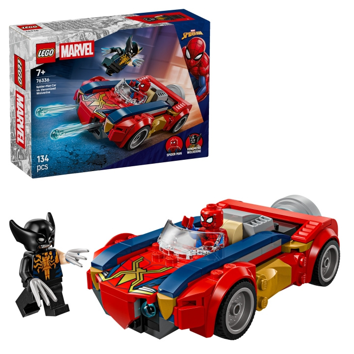 LEGO Superhelte – Spider-Man-bil mod Venomized Wolverine (76336) i gruppen LEGETØJ, BØRN & BABY / Legetøj / Bygge legesager / Lego hos TP E-commerce Nordic AB (D40830)