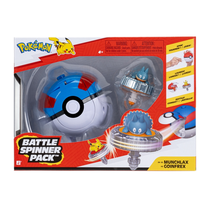 Pokémon Battle Spinner Munchlax med Great Ball (PKW4938) i gruppen LEGETØJ, BØRN & BABY / Legetøj / Figurer, miniaturer og tilbehør hos TP E-commerce Nordic AB (D40885)