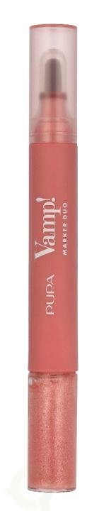 Pupa Milano Pupa Vamp! Marker Duo 4 ml #002 Frozen Rose / lip marker 1,4ml / lip gloss 2,6ml i gruppen SKØNHED & HELSE / Makeup / Læber / Læbestift hos TP E-commerce Nordic AB (D41083)